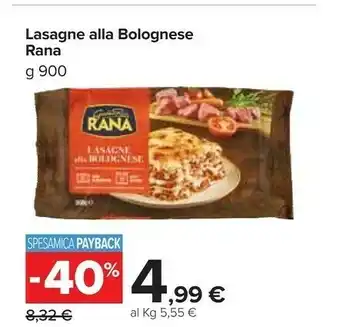 Carrefour Market Giovanni rana - lasagne alla bolognese offerta