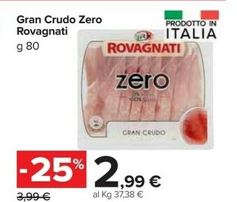 Carrefour Market Gran crudo zero offerta