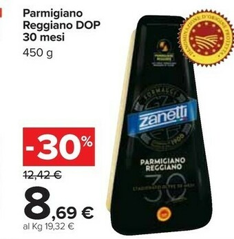 Carrefour Market Parmigiano reggiano dop 30 mesi offerta
