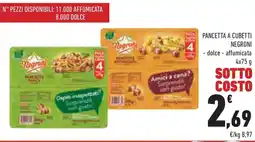 Conad Superstore Pancetta a cubetti NEGRONI offerta