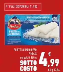Conad Superstore Filetti di merluzzo FINDUS offerta