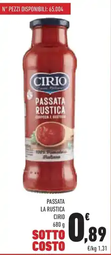 Conad Superstore Passata la rustica CIRIO offerta
