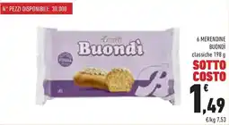 Conad Superstore 6 merendine buondì classiche offerta