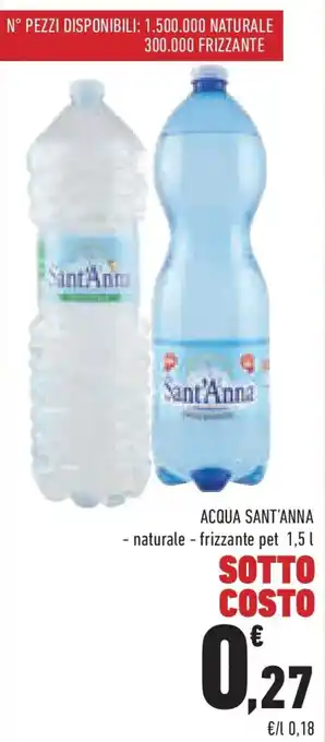 ACQUA SANT'ANNA - naturale - frizzante pet