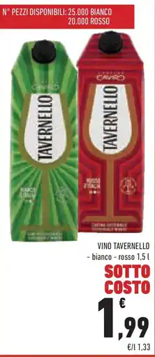 Conad Superstore VINO TAVERNELLO - bianco - rosso offerta