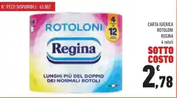 Conad Superstore Carta igienica rotoloni REGINA offerta