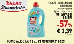Conad Superstore Detersivo liquido lavatrice OMINO BIANCO offerta