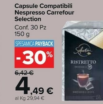 Carrefour Market Capsule compatibili nespresso offerta