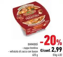Conad Superstore DIMMIDISÌ - zuppa trentina - vellutata di zucca con bacon offerta