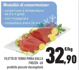 Conad Superstore Filetto di tonno pinna gialla frozen -60 offerta