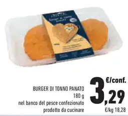 Conad Superstore Burger di tonno panato offerta
