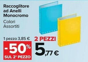Carrefour Market Monocromo raccoglitore ad anelli offerta