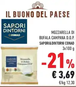 Conad Superstore Mozzarella di bufala campana d.o.p. SAPORI&DINTORNI CONAD offerta