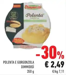 Conad Superstore Polenta e gorgonzola DIMMIDISÌ offerta