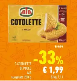 Conad Superstore 3 cotolette di pollo AIA offerta