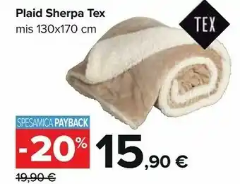 Carrefour Market Tex plaid sherpa offerta