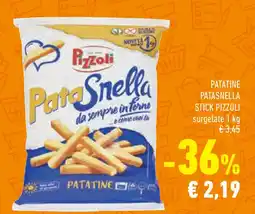 Conad Superstore Patatine patasnella stick PIZZOLI offerta