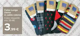Carrefour Market Calza lunga uomo in caldo cotone offerta