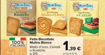 Carrefour Market Fette biscottate le integrali 315 g(ml) offerta