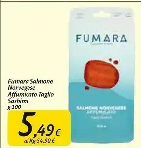 Carrefour Market Fumara salmone norvegese affumicato taglio sashimi offerta