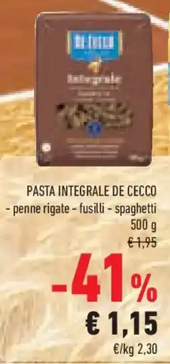 Conad Superstore Pasta integrale DE CECCO offerta