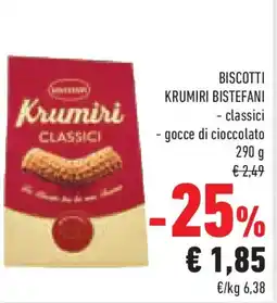 Conad Superstore Biscotti krumiri bistefani offerta