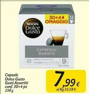 Carrefour Market Nescafe capsule caffe 34 pezzi offerta