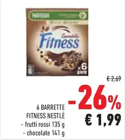 Conad Superstore 6 barrette fitness NESTLÈ offerta