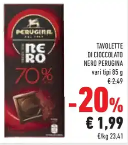 Conad Superstore Tavolette di cioccolato nero PERUGINA offerta