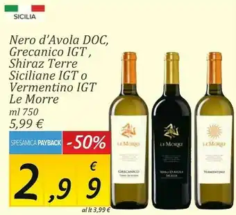 Carrefour Market Grecanico nero d' avola doc offerta