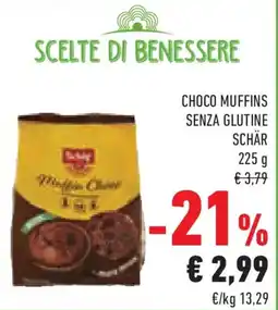Conad Superstore Choco muffins senza glutine SCHÄR offerta