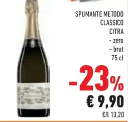 Conad Superstore Spumante metodo classico citra offerta