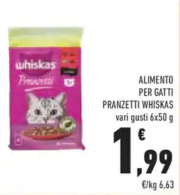 Conad Superstore Alimento per gatti pranzetti WHISKAS offerta