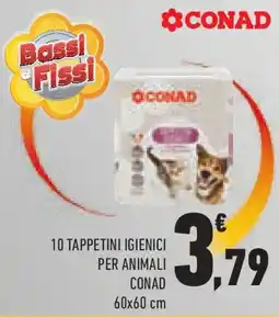 Conad Superstore 10 tappetini igienici per animali conad 60x60 cm offerta