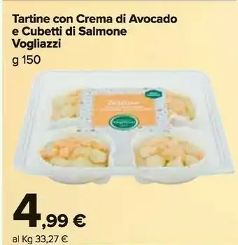 Carrefour Market Vogliazzi tartine con crema di avocado offerta