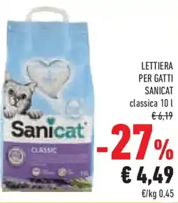 Conad Superstore Lettiera per gatti sanicat classica offerta