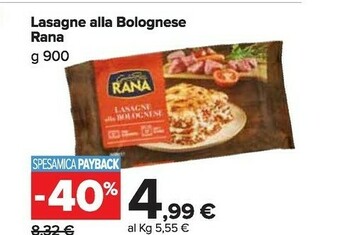 Carrefour Market Lasagne alla bolognese offerta