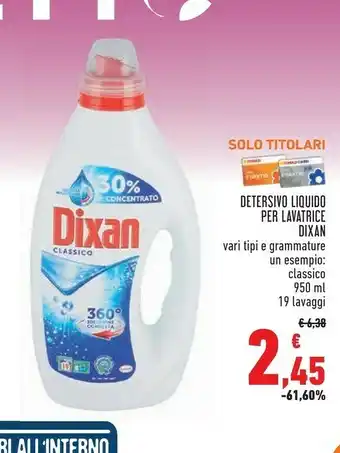 Conad City Detersivo liquido per lavatrice classico 950 ml offerta