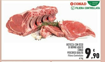 Conad City Conad bistecca con osso di bovino adulto offerta