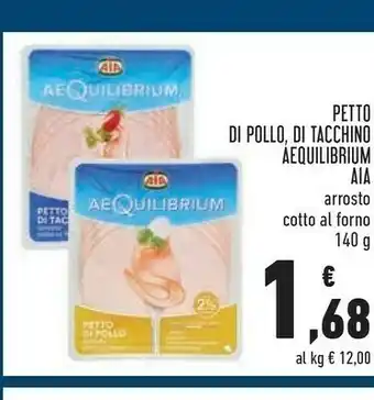 Conad City Aequilibrium petto di tacchino cotto al forno 140 g(ml) offerta