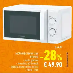 Conad Superstore MICROONDE MWHN-20W HYUNDAI offerta