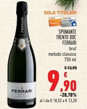 Conad City Spumante trento doc offerta