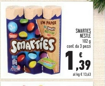 Conad Nestle smarties 102 g offerta