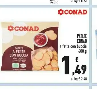 Conad Conad patate a fette con buccia offerta