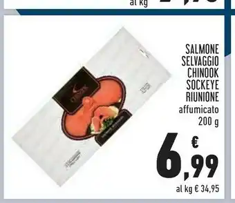 Conad Salmone selvaggio sockeye riunione affumicato offerta