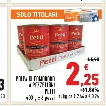 Conad Polpa di pomodoro a pezzettoni 400 g x 6 pezzi offerta
