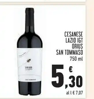Cesanese lazio igt orius