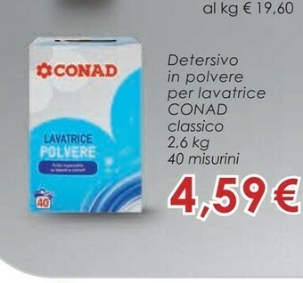 Conad Detersivo in polvere per lavatrice offerta