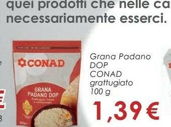 Conad Grana padano dop offerta