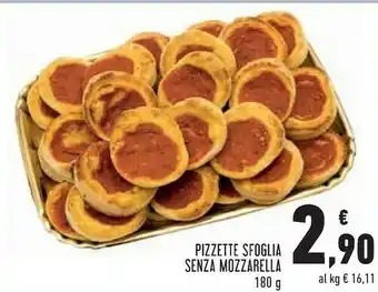 Conad Superstore Pizzette sfoglia senza mozzarella offerta